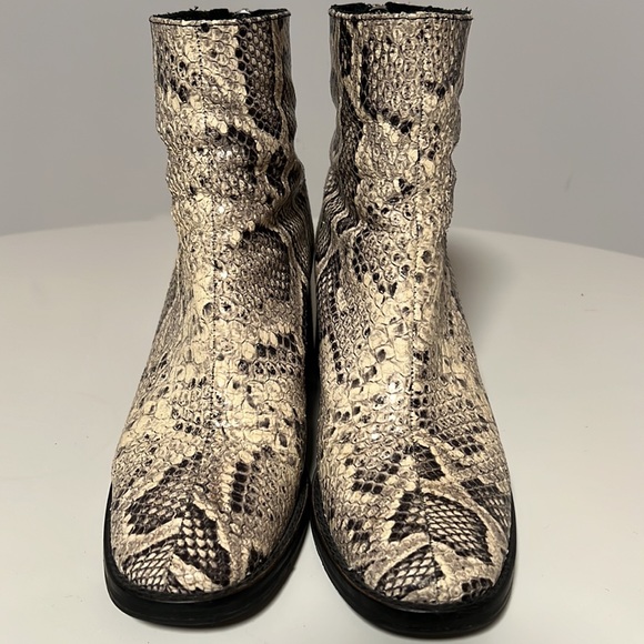 Miista Cybil Snakeskin Block Heel Boot - Picture 3 of 5